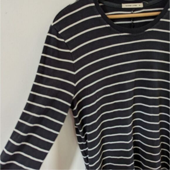 Marine Layer Modal Nautical Stripe Navy White McKenzie 3/4 sleeve Dress S Small - Picture 3 of 10